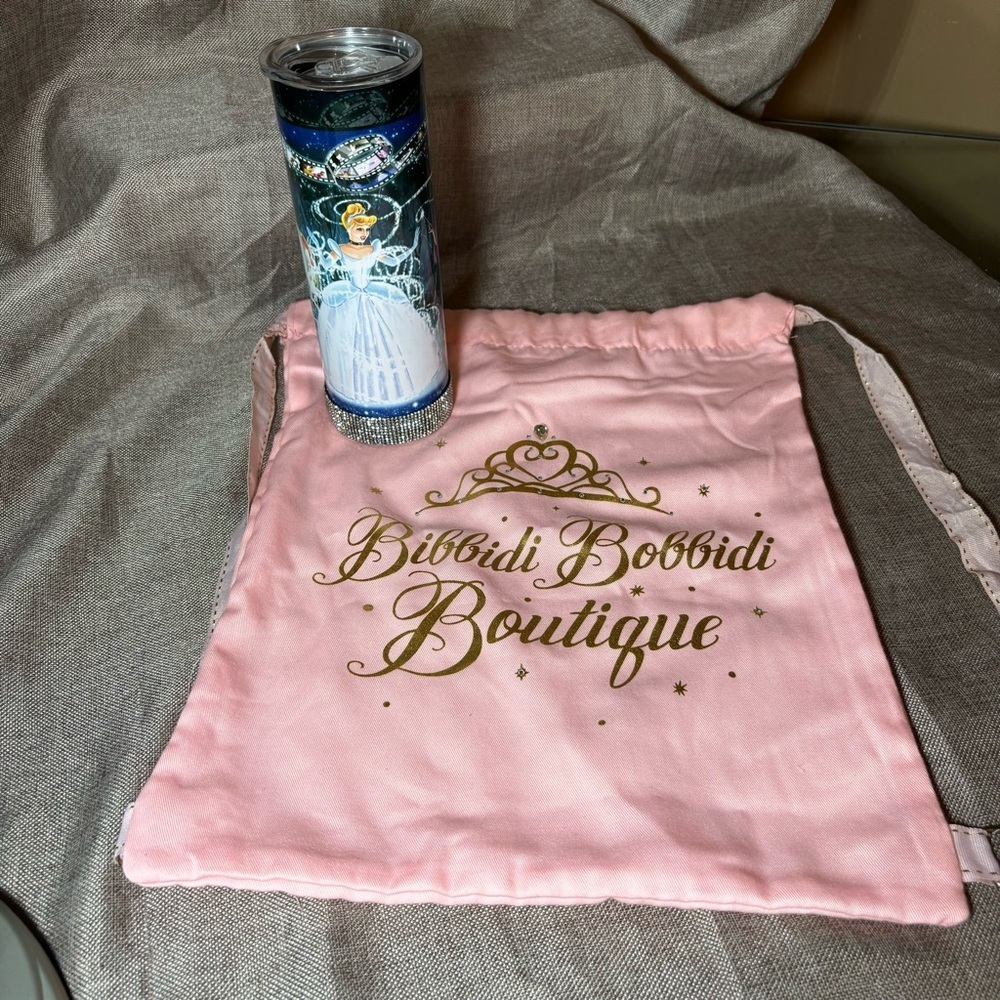 Bundle Disney Cinderella Tumbler 20oz and Bibbidi Bobbidi Boutique Girl's Bag
